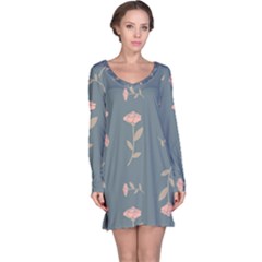 Florets Roses Rose Flowers Flower Long Sleeve Nightdress by Sapixe