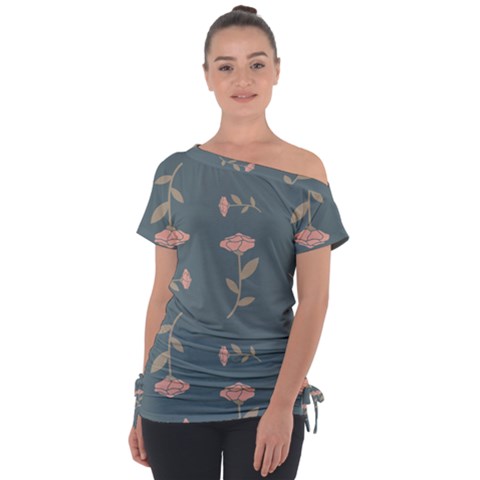 Florets Roses Rose Flowers Flower Tie-up Tee by Sapixe