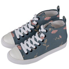 Florets Roses Rose Flowers Flower Women s Mid-top Canvas Sneakers by Sapixe