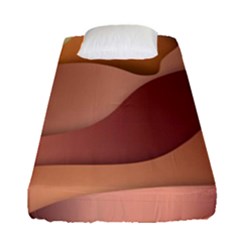 Autumn Copper Gradients Copyspace Fitted Sheet (single Size) by Sapixe