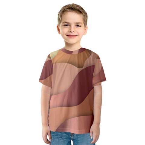 Autumn Copper Gradients Copyspace Kids  Sport Mesh Tee by Sapixe