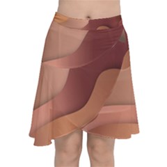 Autumn Copper Gradients Copyspace Chiffon Wrap Front Skirt by Sapixe