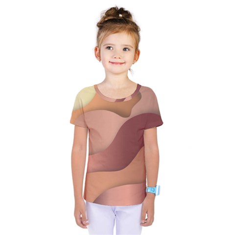 Autumn Copper Gradients Copyspace Kids  One Piece Tee by Sapixe