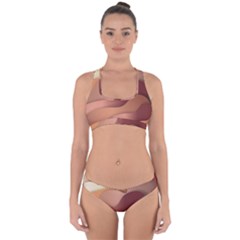 Autumn Copper Gradients Copyspace Cross Back Hipster Bikini Set by Sapixe