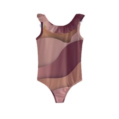 Autumn Copper Gradients Copyspace Kids  Frill Swimsuit by Sapixe