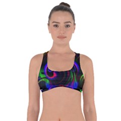 Swirl Background Design Colorful Got No Strings Sports Bra by Sapixe