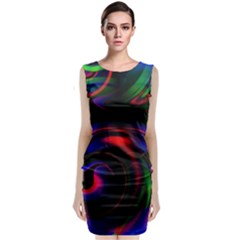 Swirl Background Design Colorful Classic Sleeveless Midi Dress by Sapixe