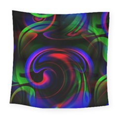 Swirl Background Design Colorful Square Tapestry (large)