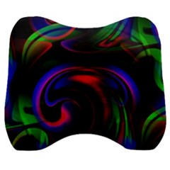 Swirl Background Design Colorful Velour Head Support Cushion by Sapixe