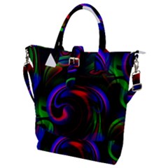 Swirl Background Design Colorful Buckle Top Tote Bag