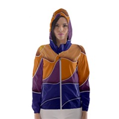 Autumn Copyspace Wallpaper Hooded Windbreaker (women) by Sapixe