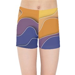 Autumn Copyspace Wallpaper Kids Sports Shorts by Sapixe