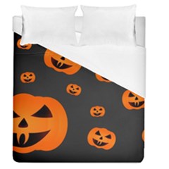 Halloween Pumpkin Autumn Fall Duvet Cover (queen Size) by Sapixe