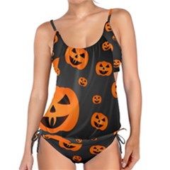 Halloween Pumpkin Autumn Fall Tankini Set by Sapixe