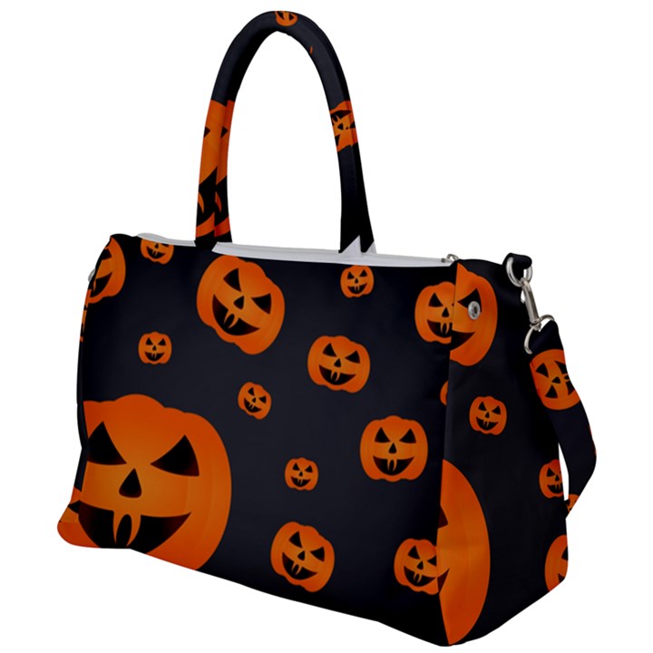 Halloween Pumpkin Autumn Fall Duffel Travel Bag