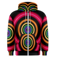 Neon Light Abstract Pattern Lines Men s Zipper Hoodie by Sapixe