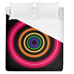 Neon Light Abstract Pattern Lines Duvet Cover (queen Size) by Sapixe