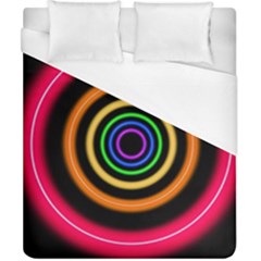 Neon Light Abstract Pattern Lines Duvet Cover (california King Size) by Sapixe