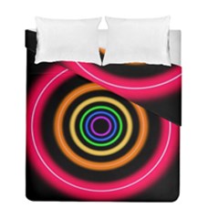 Neon Light Abstract Pattern Lines Duvet Cover Double Side (full/ Double Size) by Sapixe