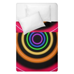 Neon Light Abstract Pattern Lines Duvet Cover Double Side (single Size) by Sapixe