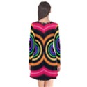 Neon Light Abstract Pattern Lines Long Sleeve V-neck Flare Dress View2