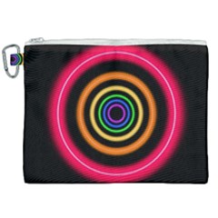 Neon Light Abstract Pattern Lines Canvas Cosmetic Bag (xxl) by Sapixe