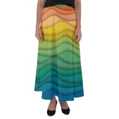 Background Waves Wave Texture Flared Maxi Skirt by Sapixe