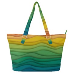 Background Waves Wave Texture Full Print Shoulder Bag