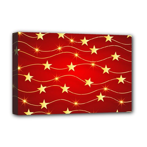 Stars Background Christmas Decoration Deluxe Canvas 18  X 12  (stretched) by Sapixe