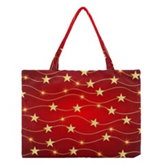 Stars Background Christmas Decoration Medium Tote Bag by Sapixe