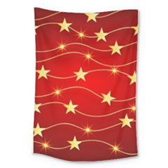 Stars Background Christmas Decoration Large Tapestry by Sapixe