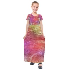 Background Wallpaper Abstract Kids  Short Sleeve Maxi Dress by Sapixe