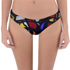 Art Bright Lead Glass Pattern Reversible Hipster Bikini Bottoms by Sapixe