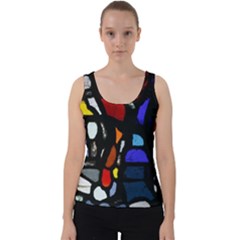 Art Bright Lead Glass Pattern Velvet Tank Top by Sapixe