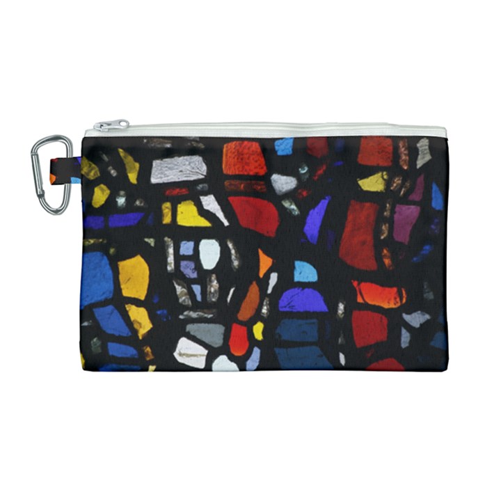 Art Bright Lead Glass Pattern Canvas Cosmetic Bag (Large)