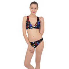 Art Bright Lead Glass Pattern Classic Banded Bikini Set  by Sapixe