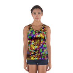 Color Mosaic Background Wall Sport Tank Top  by Sapixe