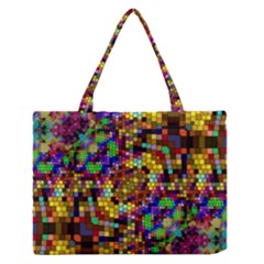 Color Mosaic Background Wall Zipper Medium Tote Bag by Sapixe