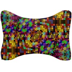 Color Mosaic Background Wall Seat Head Rest Cushion by Sapixe