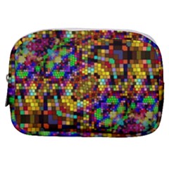 Color Mosaic Background Wall Make Up Pouch (small)