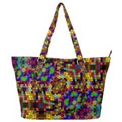 Color Mosaic Background Wall Full Print Shoulder Bag