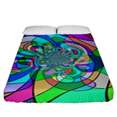 Retro Wave Background Pattern Fitted Sheet (king Size) by Sapixe