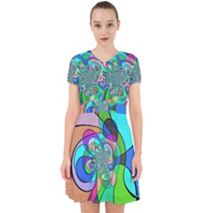 Retro Wave Background Pattern Adorable In Chiffon Dress