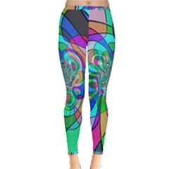 Retro Wave Background Pattern Inside Out Leggings