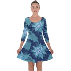 Graphic Design Wallpaper Abstract Quarter Sleeve Skater Dress