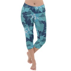 Graphic Design Wallpaper Abstract Lightweight Velour Capri Yoga Leggings