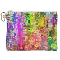 Color Abstract Artifact Pixel Canvas Cosmetic Bag (xxl) by Sapixe