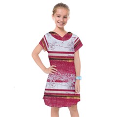 Boat Chipped Close Up Damaged Kids  Drop Waist Dress by Sapixe