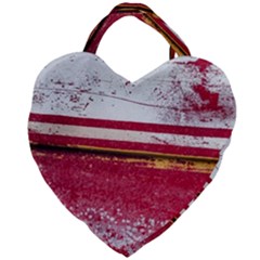 Boat Chipped Close Up Damaged Giant Heart Shaped Tote by Sapixe