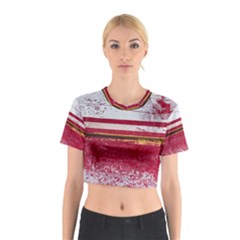 Boat Chipped Close Up Damaged Cotton Crop Top by Sapixe